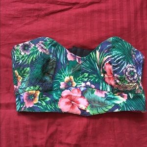 Floral halter top. Tropical fun!